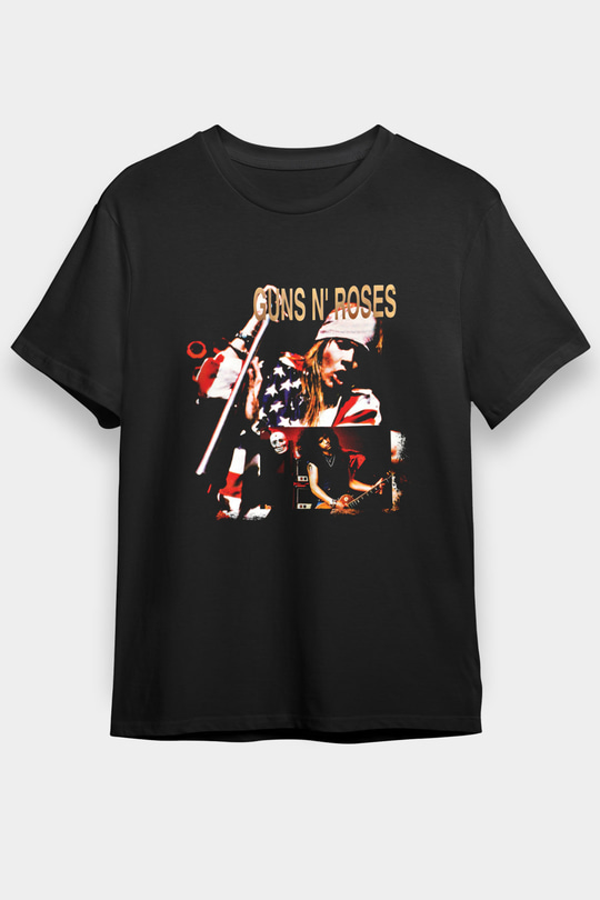 Guns N Roses Baskılı Unisex Siyah Tişört