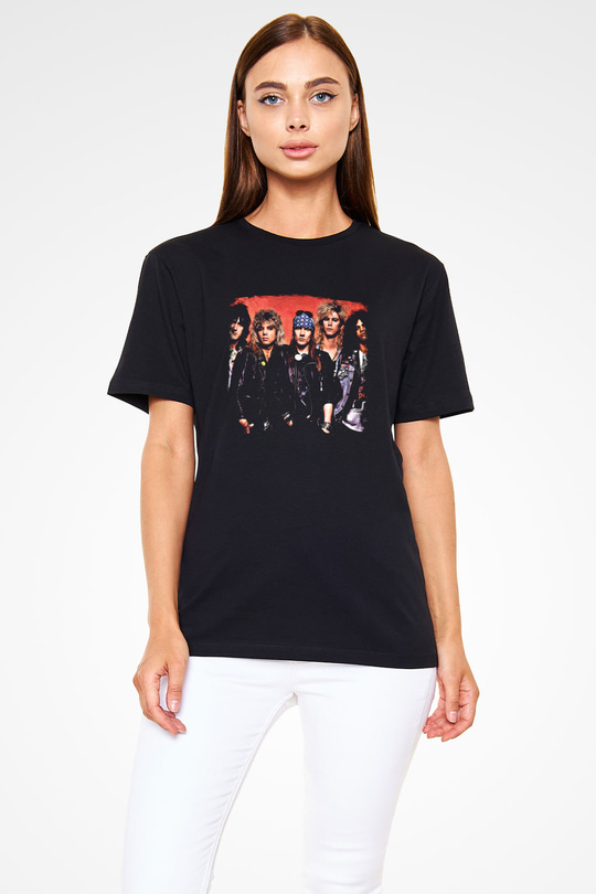 Guns N Roses Baskılı Unisex Siyah Tişört
