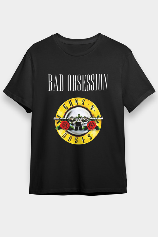Guns N Roses Baskılı Unisex Siyah Tişört