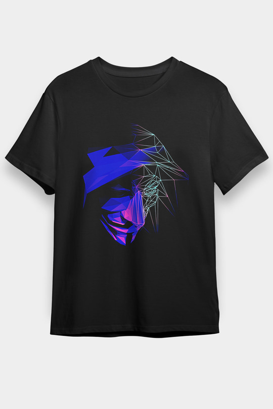 Hacker Baskılı Unisex Siyah Tişört - Tshirt