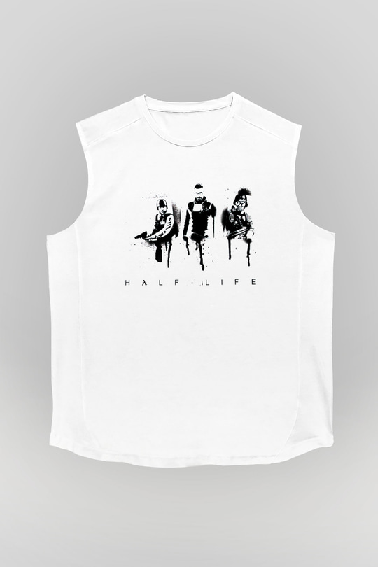 Half-Life Beyaz Unisex Kolsuz Tişört