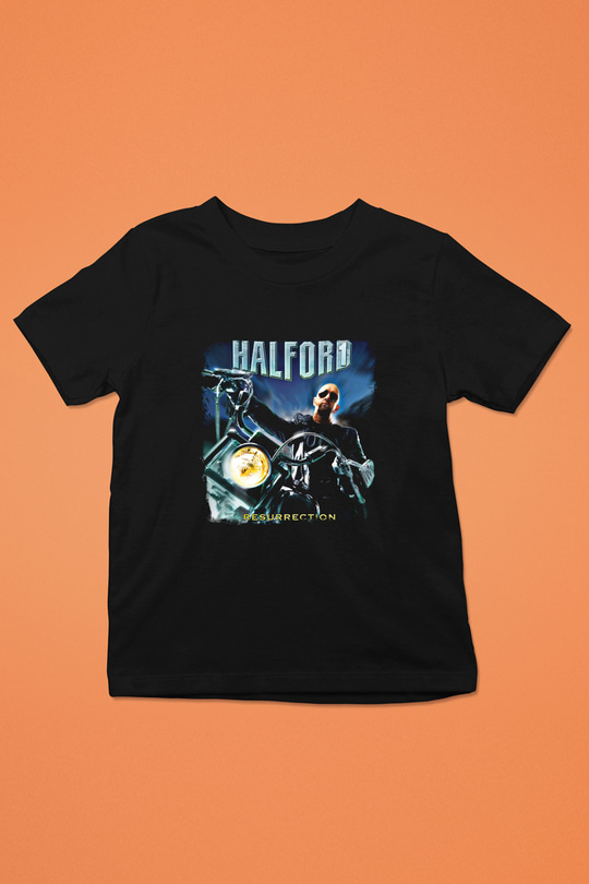 Halford Baskılı Unisex Siyah Çocuk Tişört