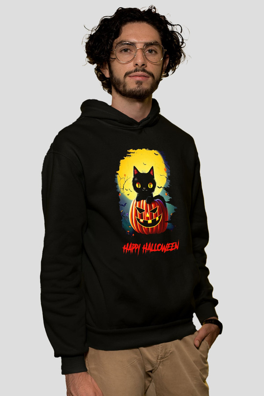 Halloween KedicikSiyah  Unisex Hoodie