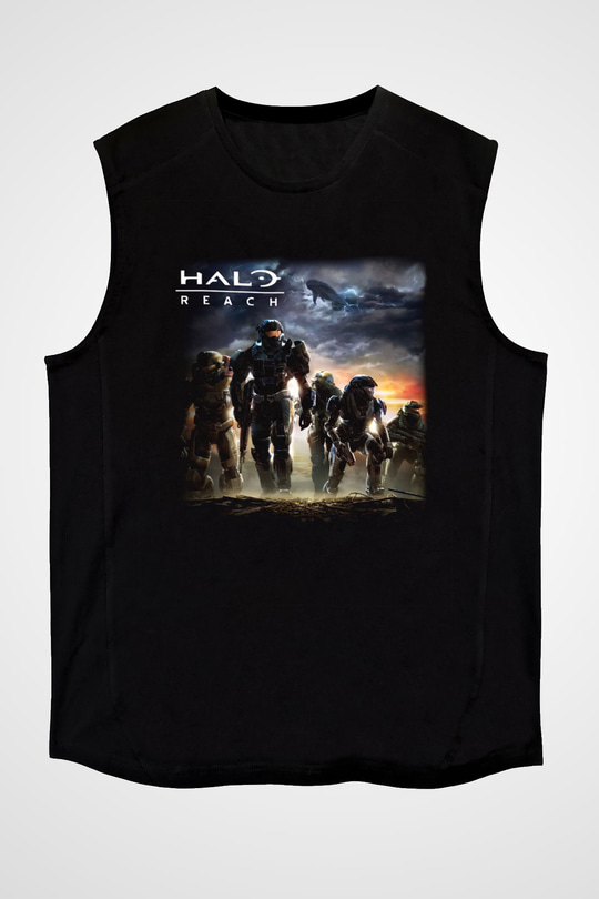 Halo Wars Siyah Unisex Kolsuz Tişört