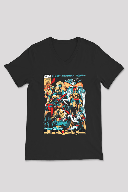 Hanna-Barbera Siyah Unisex  V Yaka Tişört