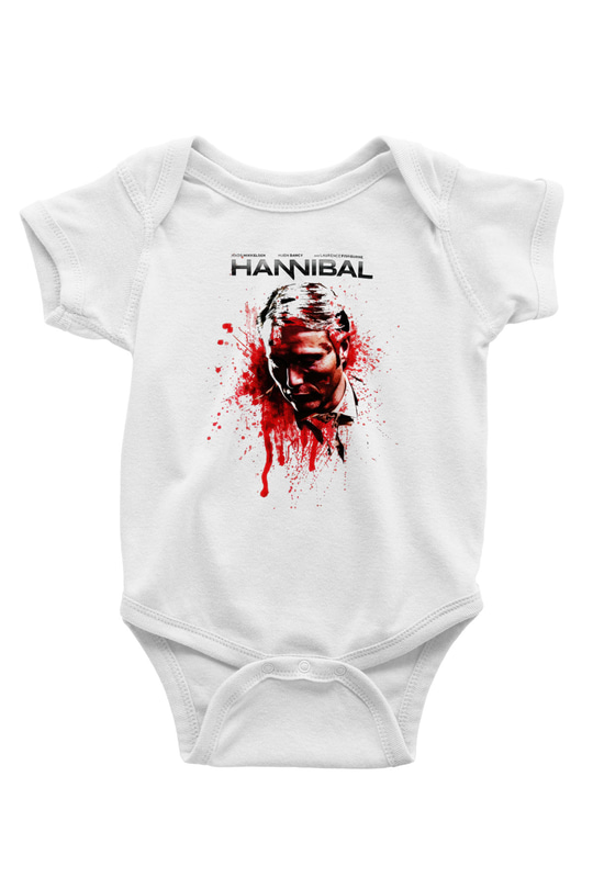 Hannibal Baskılı Beyaz Unisex Bebek Body - Zıbın