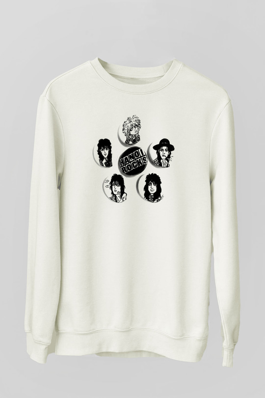 Hanoi Rocks Beyaz Unisex Sweatshirt
