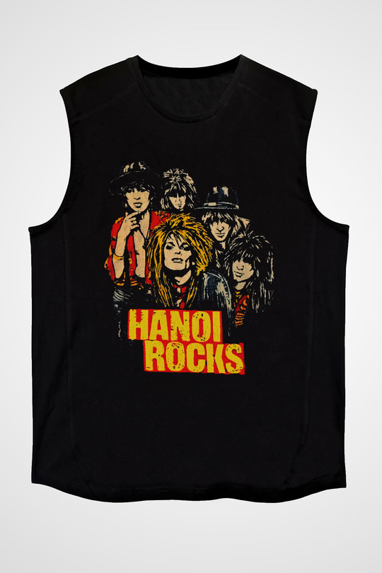 Hanoi Rocks Siyah Unisex Kolsuz Tişört