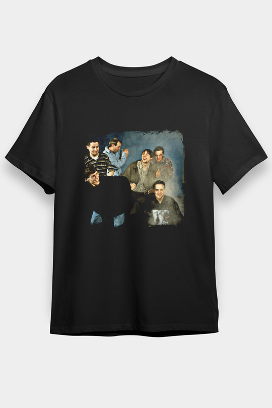 Happy Mondays Baskılı Unisex Siyah Tişört