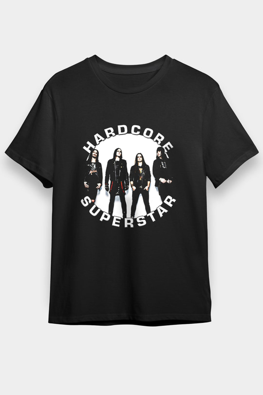Hardcore Superstar Baskılı Unisex Siyah Tişört