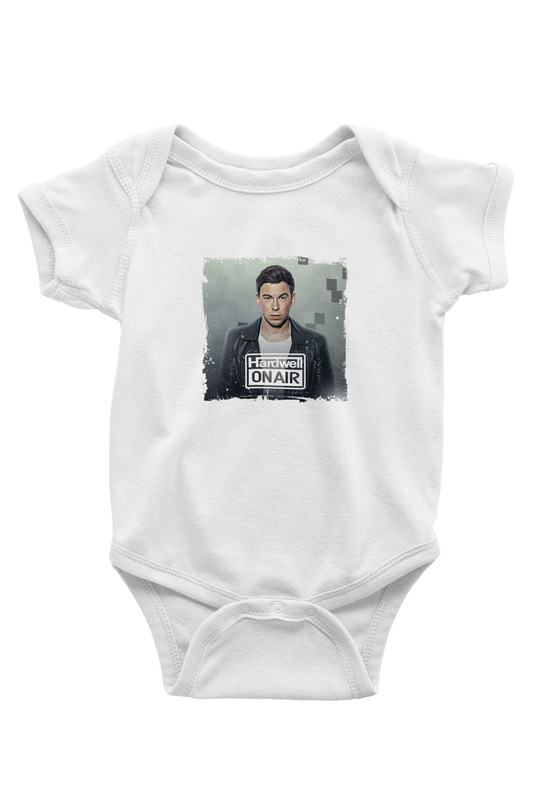 Hardwell Baskılı Beyaz Bebek Body - Zıbın