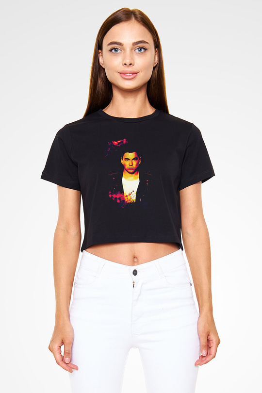 Hardwell Siyah  Crop Top Tişört