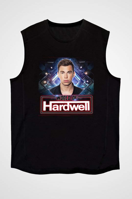Hardwell Siyah Unisex Kolsuz Tişört
