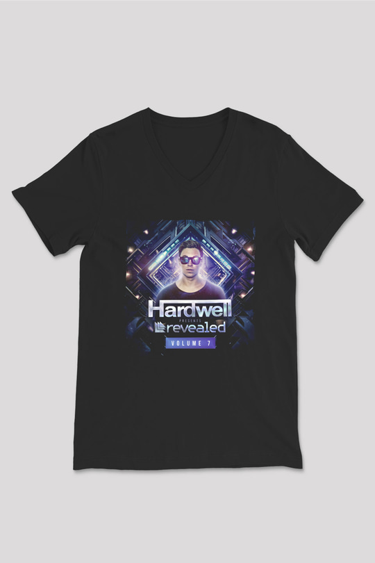 Hardwell Siyah Unisex V Yaka Tişört