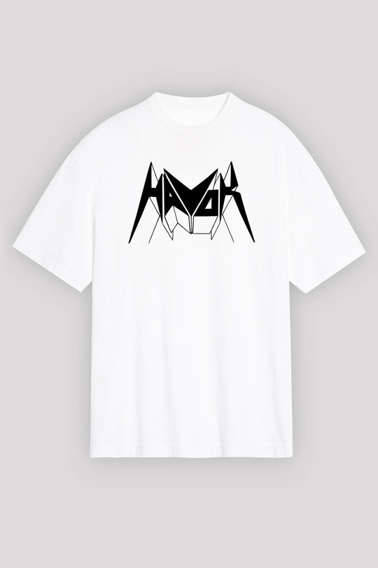 Havok Baskılı Beyaz Unisex Oversize Tişört - Tshirt