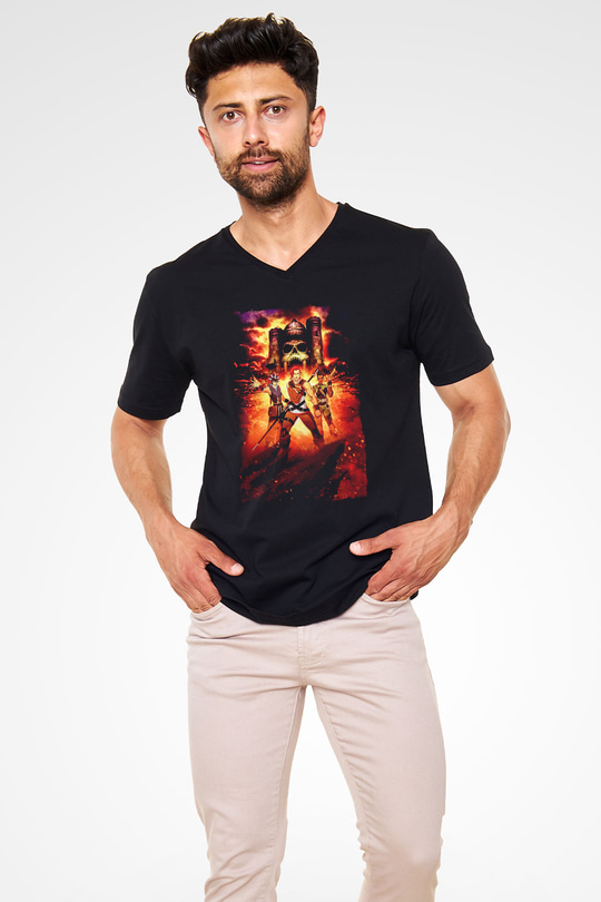 He-Man and the Masters of Universe Siyah Unisex  V Yaka Tişört