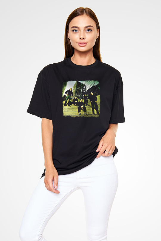 Heaven Shall Burn Baskılı Unisex Siyah Oversize Tişört