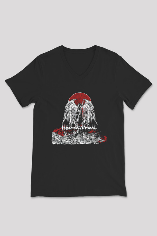 Heaven Shall Burn Siyah Unisex V Yaka Tişört T-Shirt