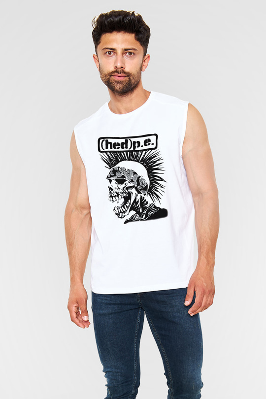 Hed PE Beyaz Unisex Kolsuz Tişört