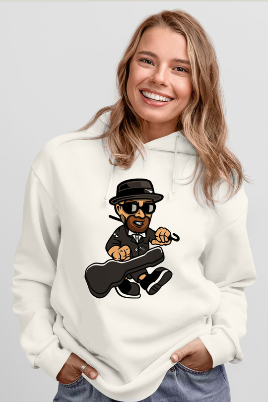 Heisenberg Gentleman Baskılı Unisex Beyaz Hoodie