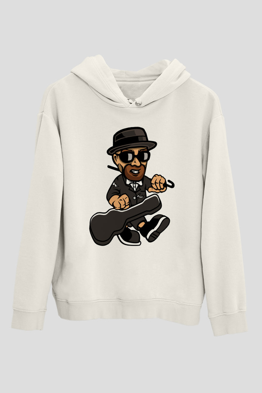 Heisenberg Gentleman Baskılı Unisex Beyaz Hoodie