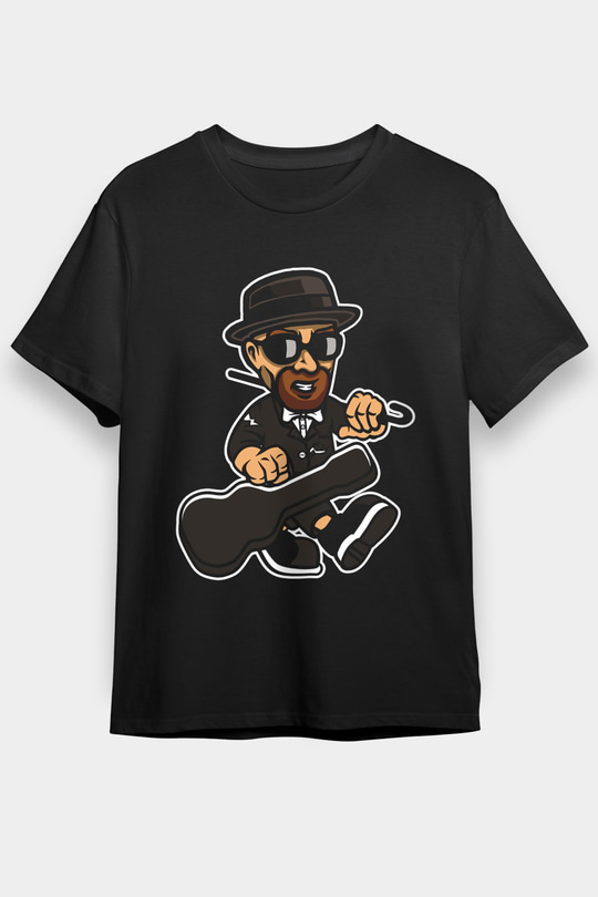 Heisenberg Gentleman Baskılı Unisex Siyah Tişört