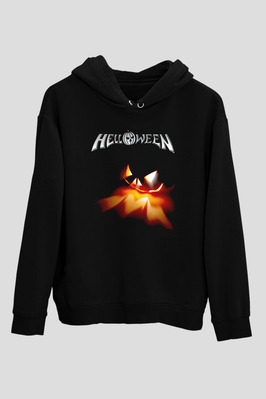 Helloween Siyah Unisex Kapüşonlu Sweatshirt