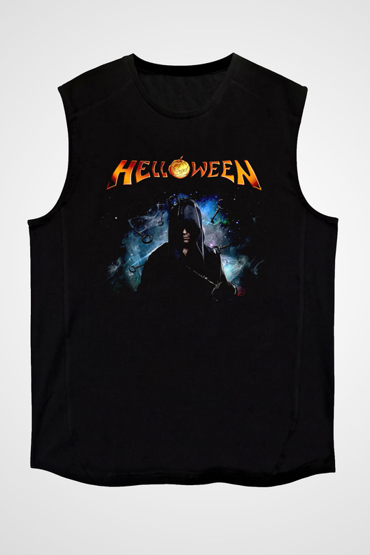 Helloween Siyah Unisex Kolsuz Tişört