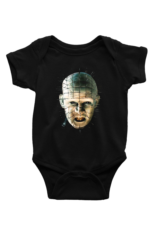 Hellraiser Baskılı Siyah Bebek Body - Zıbın