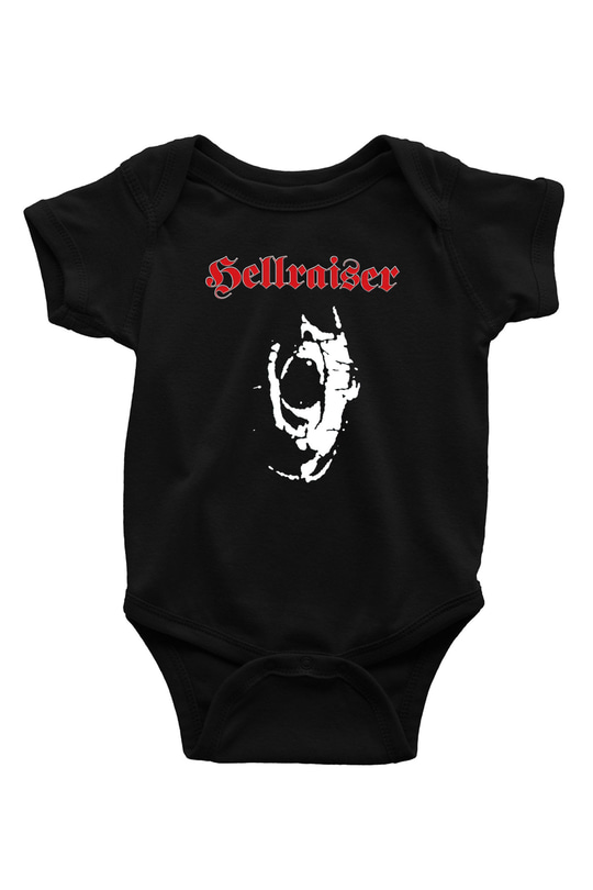 Hellraiser Baskılı Siyah Bebek Body - Zıbın