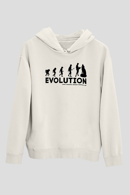 Heykeltıraş Beyaz Unisex Kapüşonlu Sweatshirt