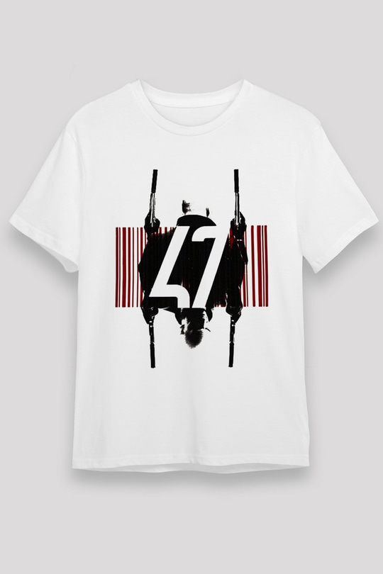 Hitman Beyaz Unisex Tişört T-Shirt