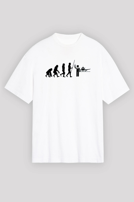Hostes Beyaz Oversize Tişört Oversize T-shirt - TişörtFabrikası