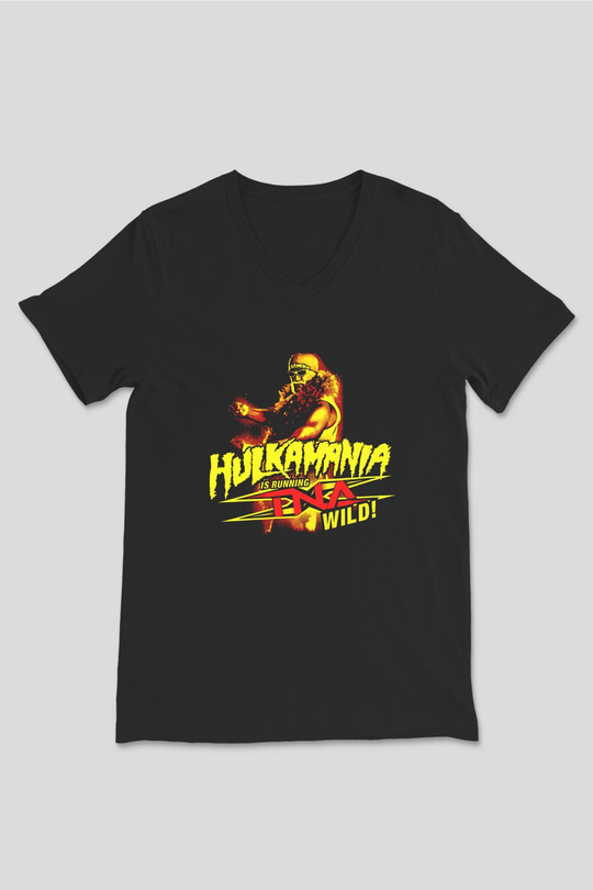 Hulk Hogan Siyah Unisex  V Yaka Tişört