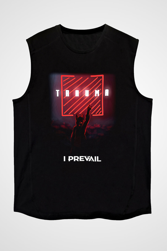 I Prevail Baskılı Unisex Siyah Kolsuz Tişört - Tshirt