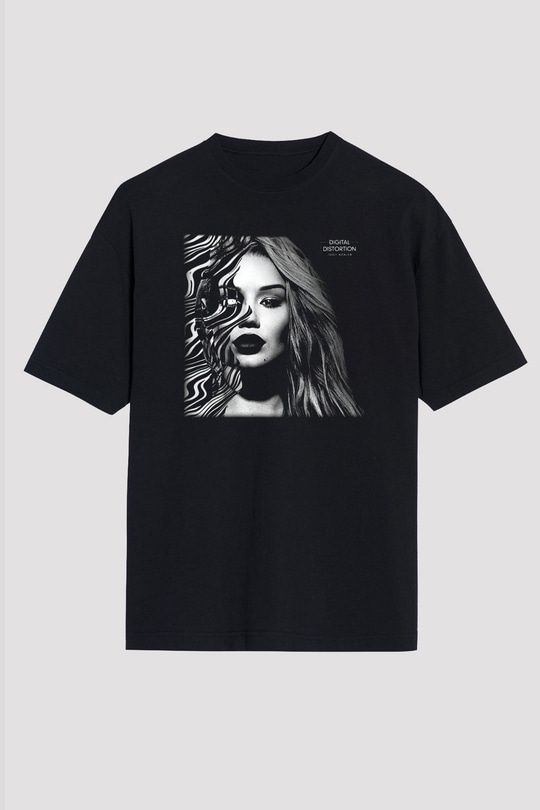 Iggy Azalea Siyah Unisex Oversize Tişört T-Shirt