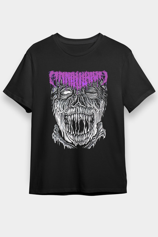 Impetigo Baskılı Unisex Siyah Tişört - Tshirt