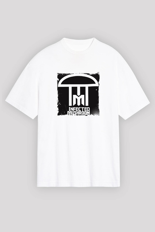 Infected MushroomBaskılı Beyaz Oversize Tişört