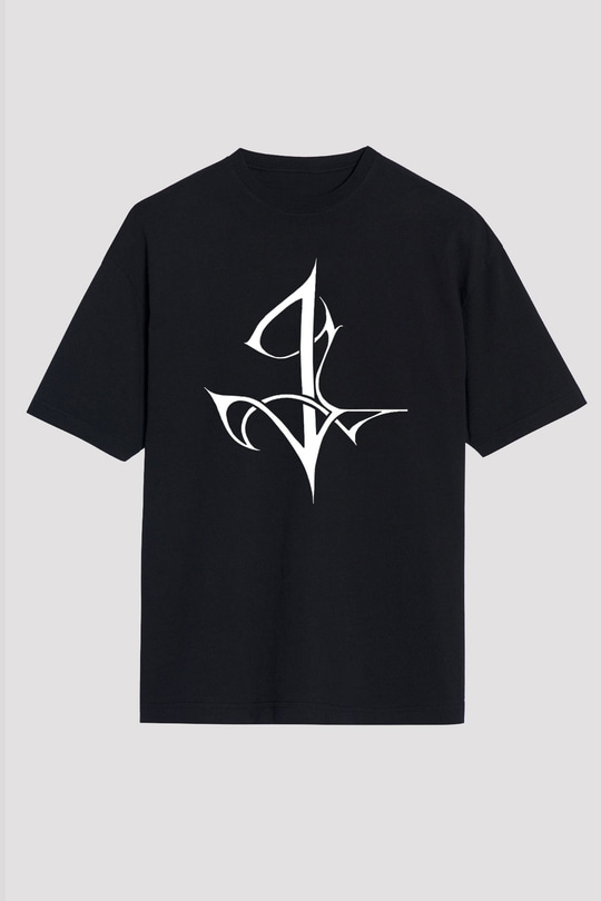 Insomnium Baskılı Unisex Siyah Oversize Tişört - Tshirt