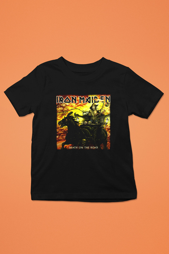 Iron Maiden Baskılı Siyah Unisex Çocuk Tişört
