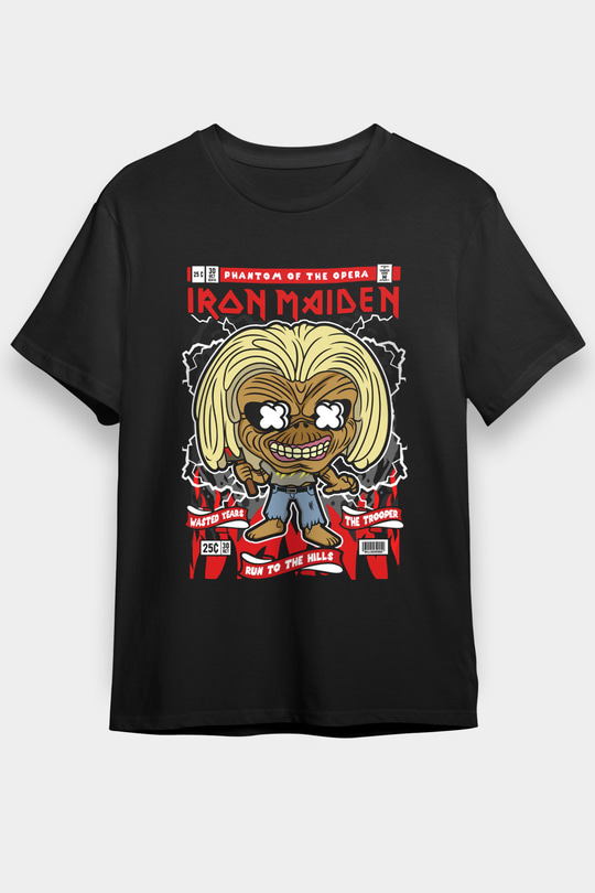 Iron Maiden Baskılı Unisex Siyah Tişört
