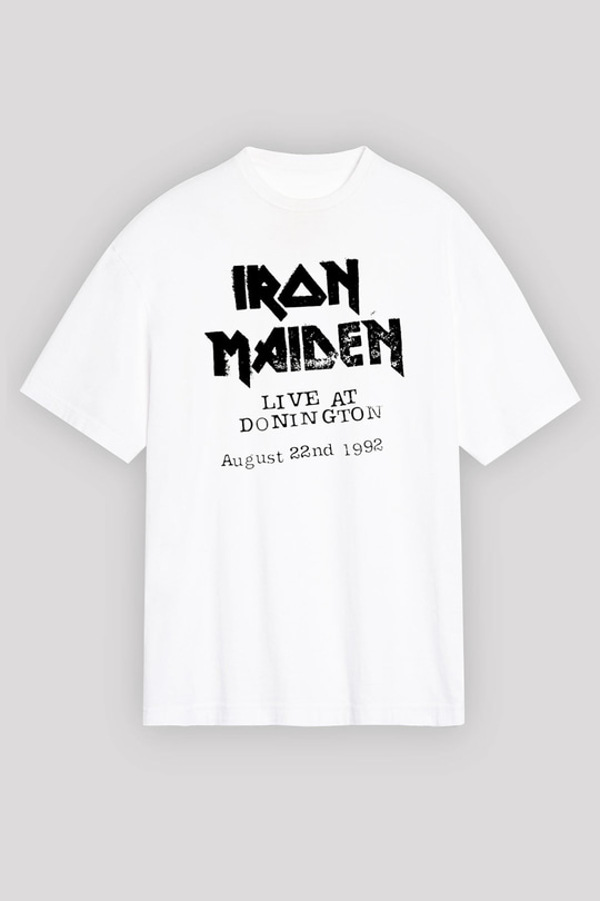 Iron Maiden Beyaz Unisex Oversize Tişört T-Shirt