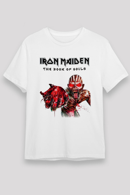 Iron Maiden Beyaz Unisex Tişört T-Shirt - TişörtFabrikası