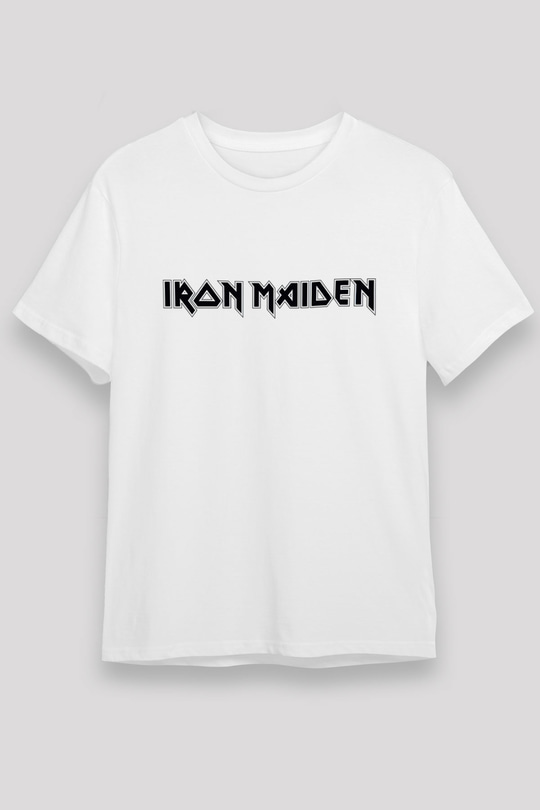 Iron Maiden Beyaz Unisex Tişört T-Shirt - TişörtFabrikası