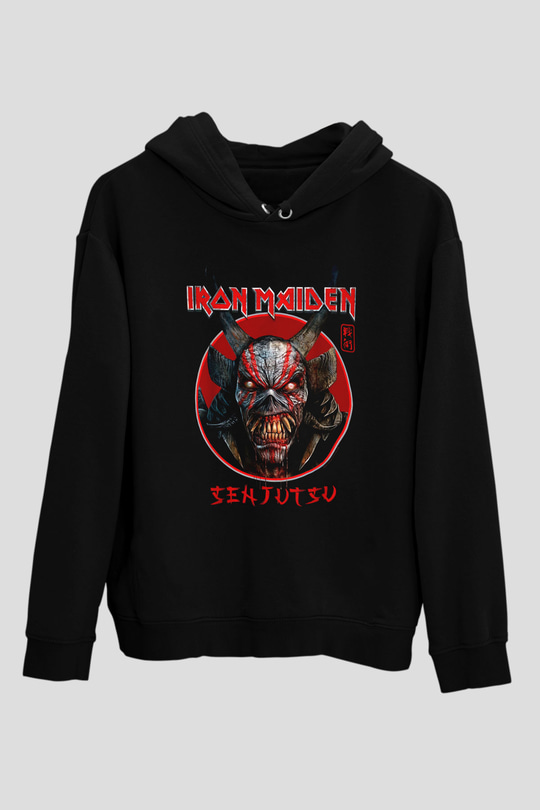 Iron Maiden Siyah Unisex Kapüşonlu Sweatshirt