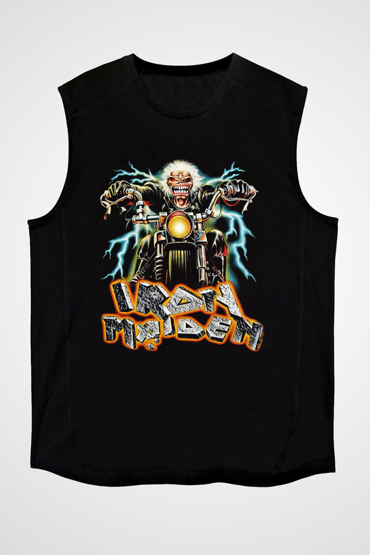 Iron Maiden Siyah Unisex Kolsuz Tişört