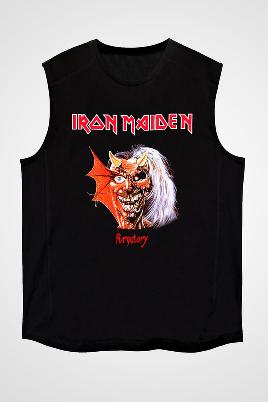 Iron Maiden Siyah Unisex Kolsuz Tişört