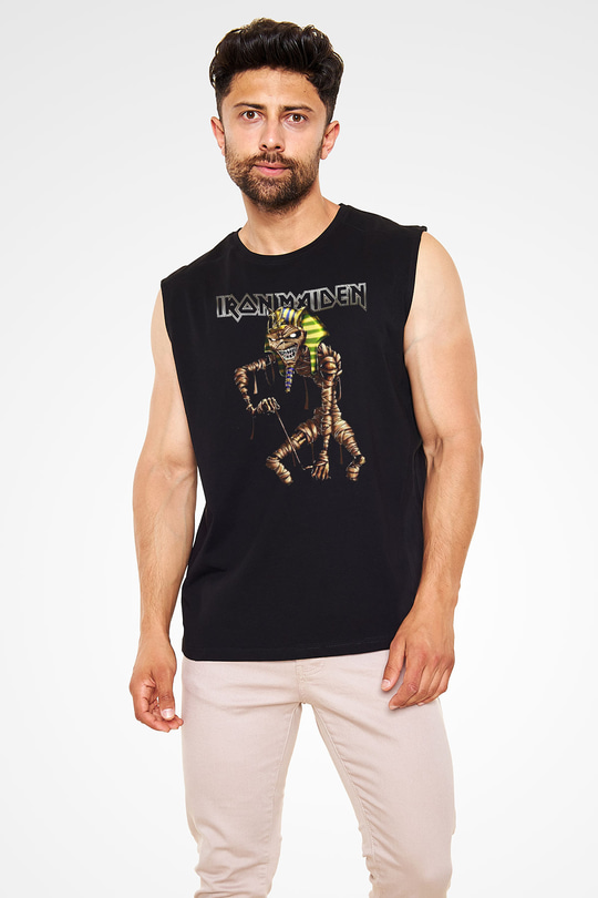 Iron Maiden Siyah Unisex Kolsuz Tişört