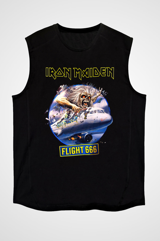 Iron Maiden Siyah Unisex Kolsuz Tişört