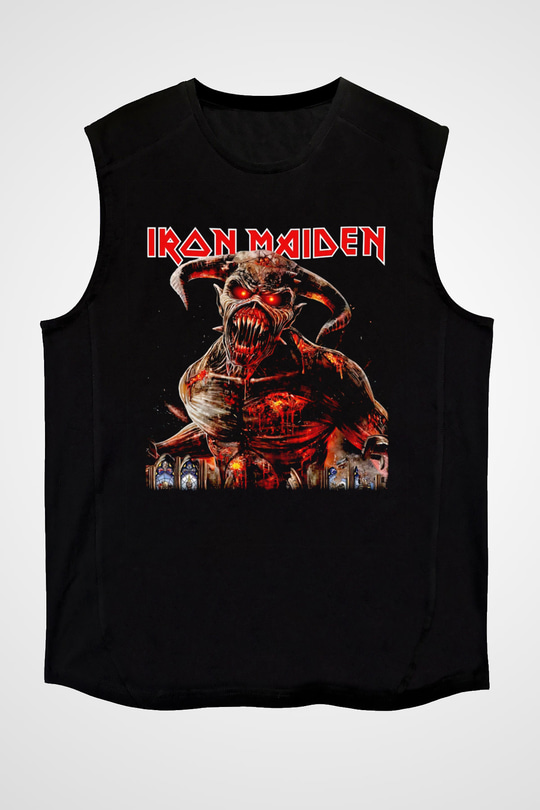 Iron Maiden Siyah Unisex Kolsuz Tişört